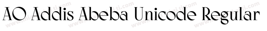 AO Addis Abeba Unicode Regular字体转换